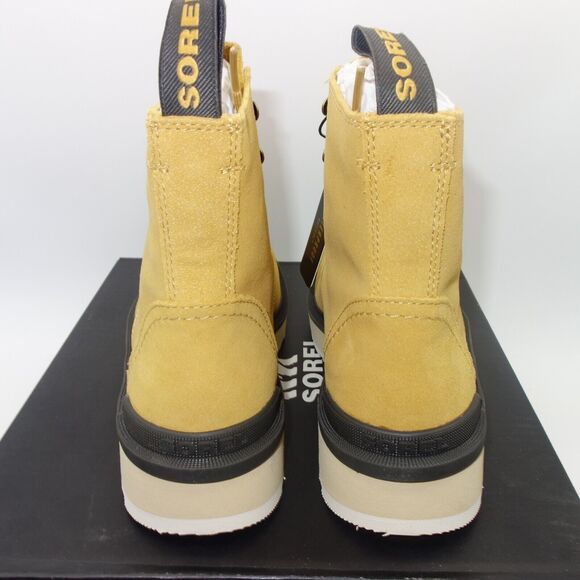 NEW Sorel Women's 6 Hi Line Lace Booties Boots Shoes Brown Geo Yellow Black - Picture 8 of 12